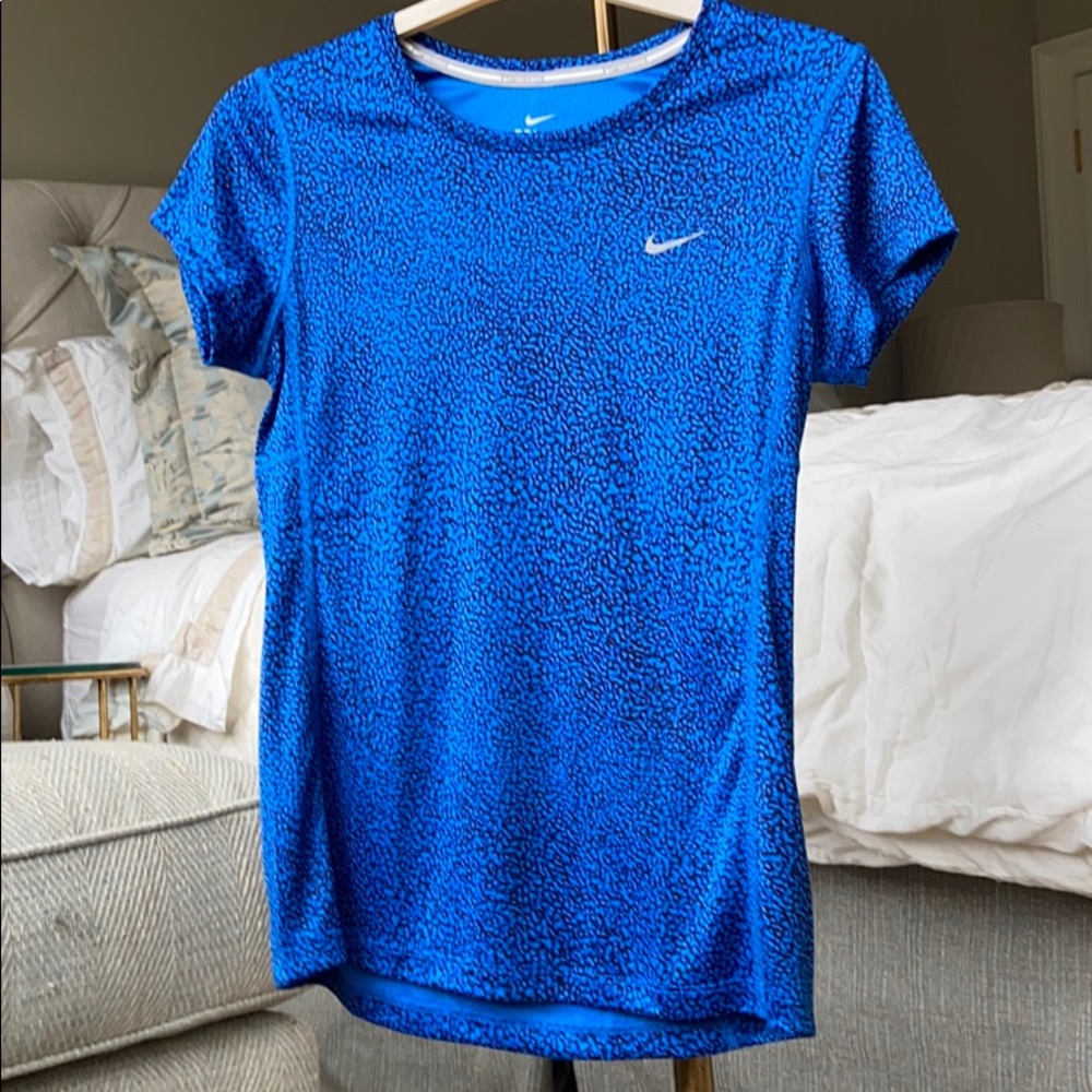 Nike Running dri-fit blue and black workout tee